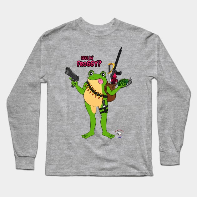 Feelin' Froggy? Long Sleeve T-Shirt by Kaotik Cow